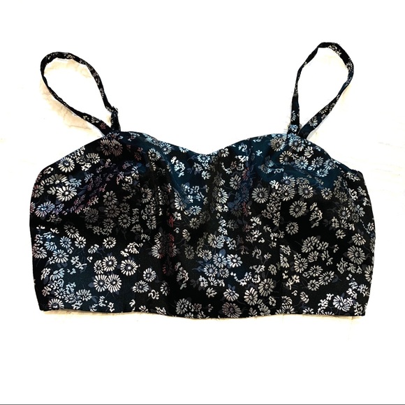 MINKPINK Tops - MINKPINK Glimmer Flower Bustier Bra Top